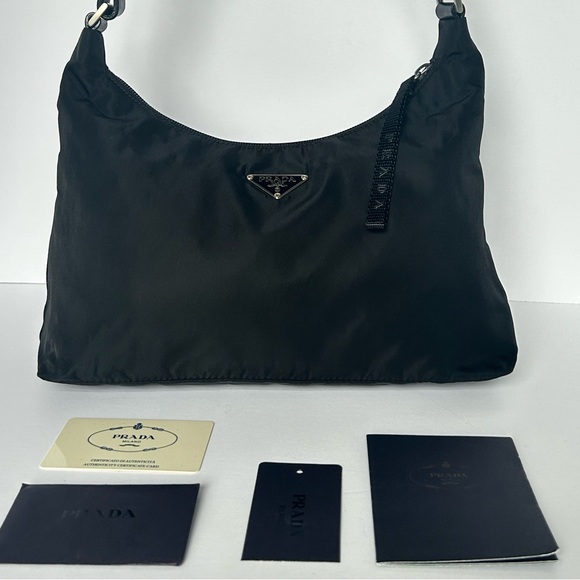 Authentic Prada Black Nylon Shoulder Bag - Picture 5 of 16